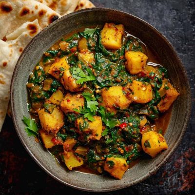 Sag Aloo (Spinach & Potato) indiancurrybowl